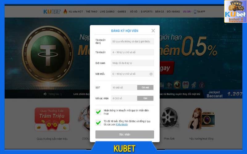 kubet - Đăng Ký Kubet – Tham Gia Sảnh Cá Cược Nhất Hiện Nay 2024 2 Bổ sung thông tin khi tham gia đăng ký